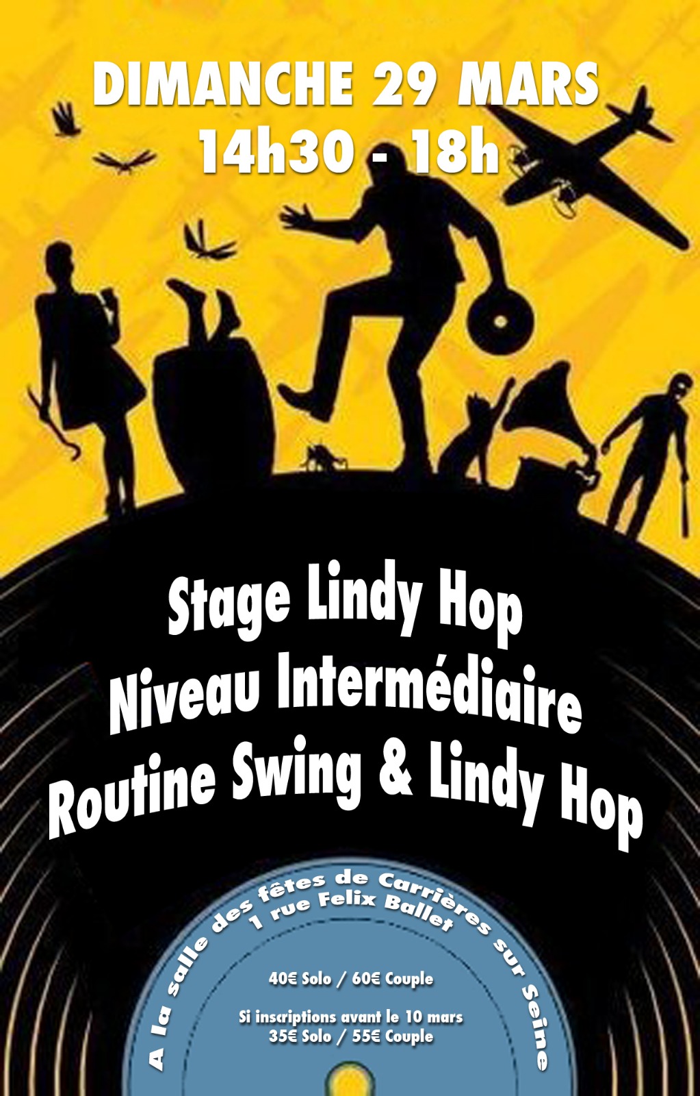 Dimanche 29 mars – Stage Lindy Hop et routine !